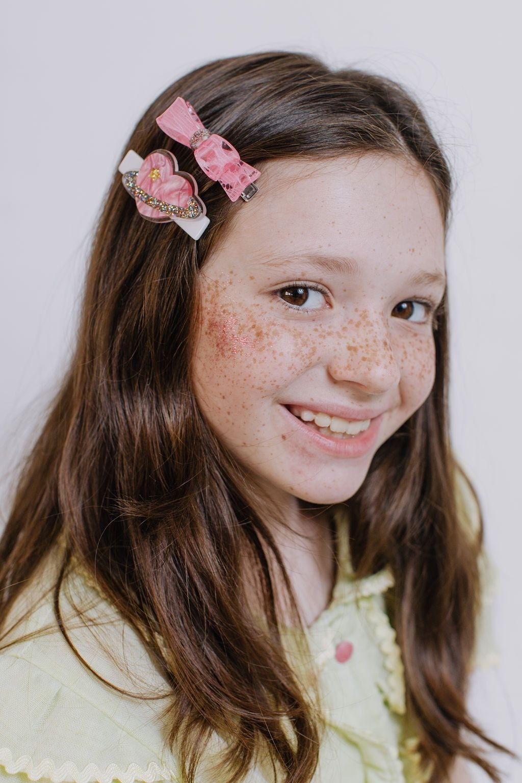 〖 Lilies & Roses 〗愛心星球蝴蝶結髮夾二入組