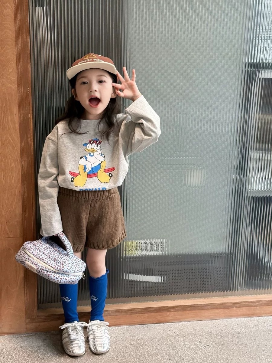 磨毛鴨子上衣/毛線短褲