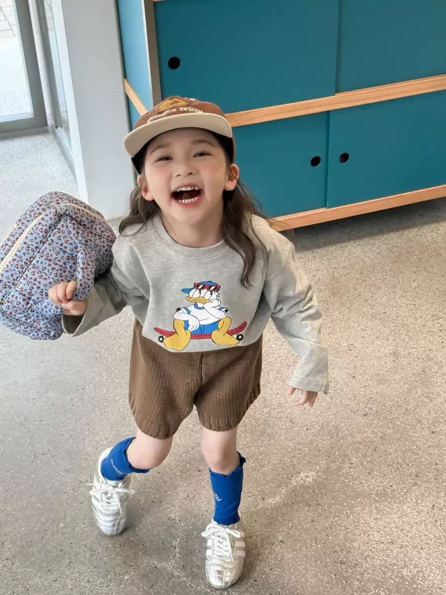 磨毛鴨子上衣/毛線短褲