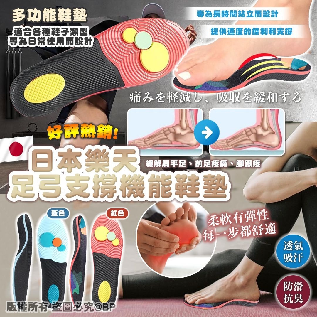 20251111 樂天足弓支撐機能鞋墊 #J (12月下旬)