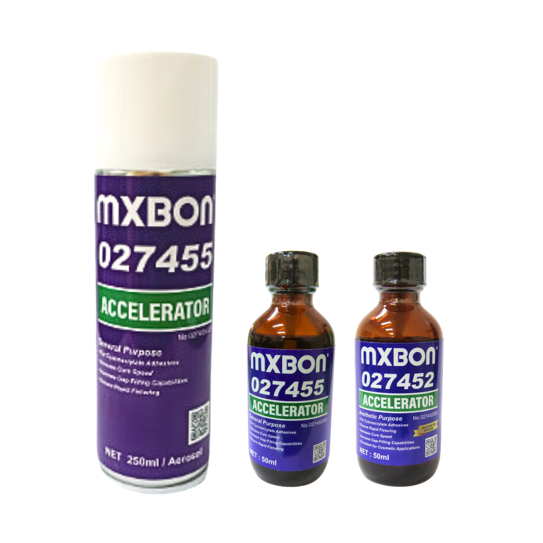【五金小姐】MXBON 瞬間膠缺氧膠專用 工業型加速劑 027455 噴霧型250ml 027455、027452 刷塗型50ml