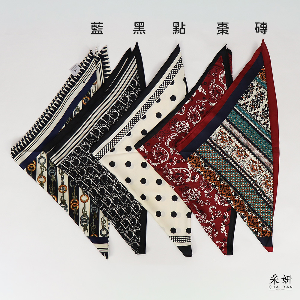 親膚真絲手感多用途三角絲巾