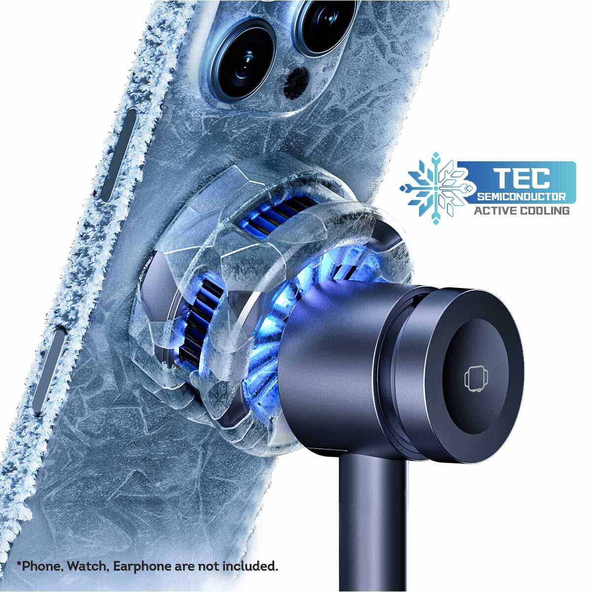 ProMini MagW5 32.5W Qi2.2認證 •TEC半導體製冷三合一無線充電座(連火牛)