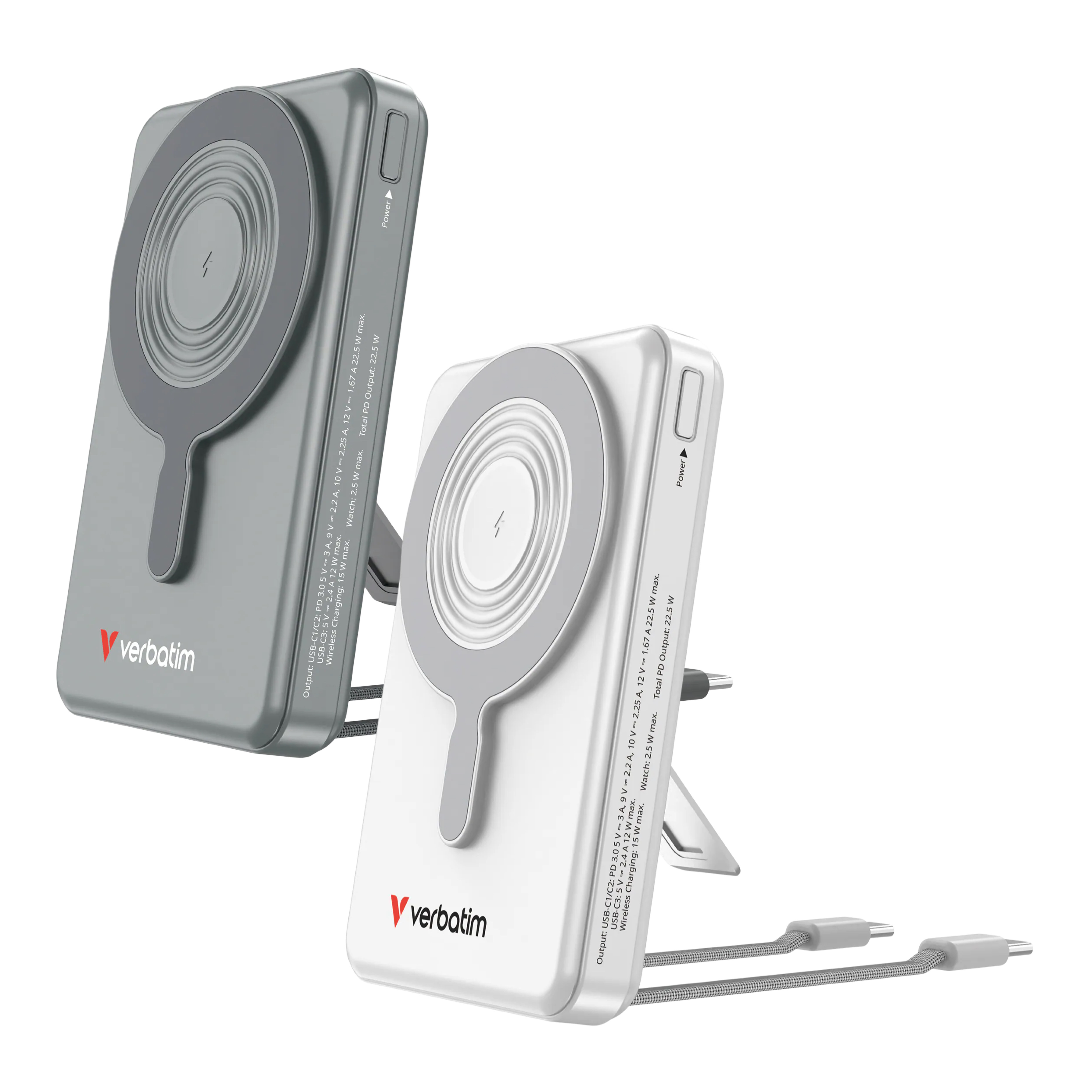 Verbatim Charge 'n' Go 10000mAh 2C + LED螢幕 流動充電池 (3C認證版)