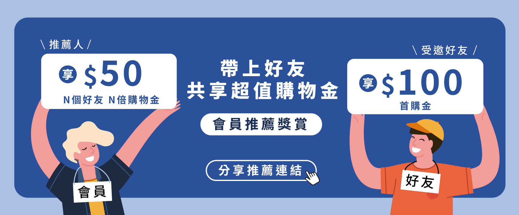 安托華會員推薦獎賞