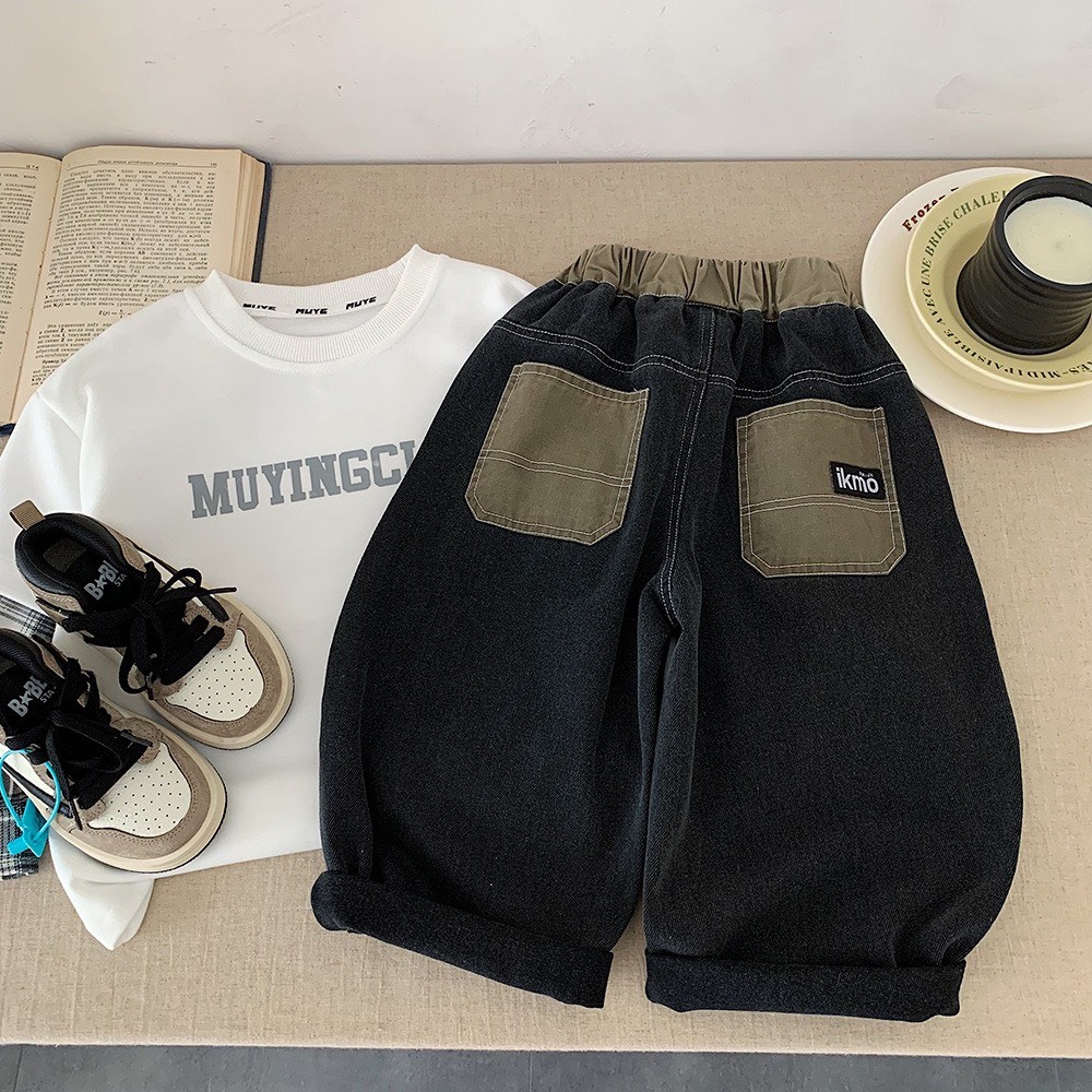 撞色休閒牛仔褲