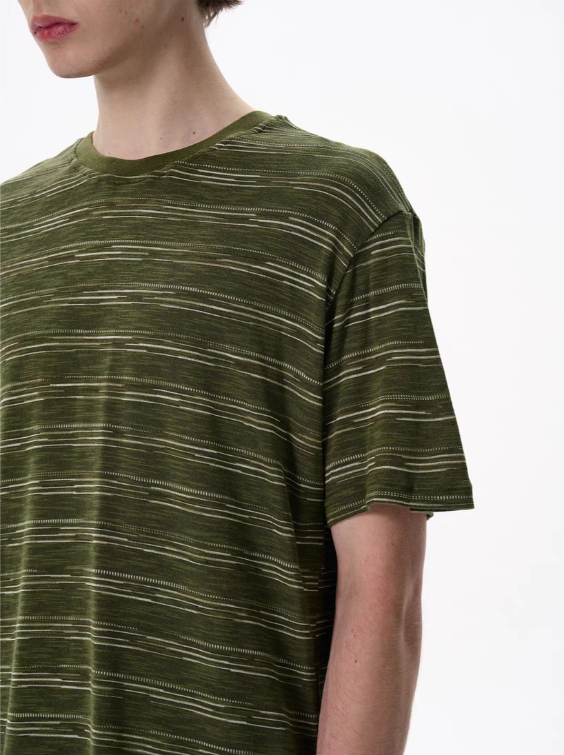 080. Striped Crewneck T-shirt