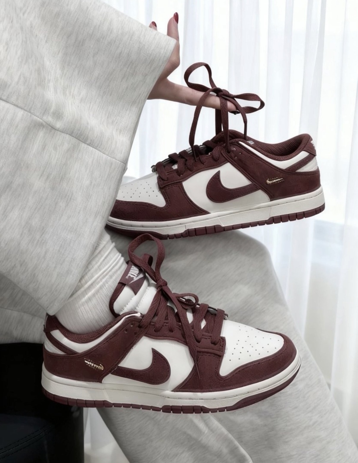 女鞋 NIKE DUNK LOW 'Red Sepia' 磚紅 金屬小勾 麂皮 復古 運動 休閒鞋【IB4417-104】