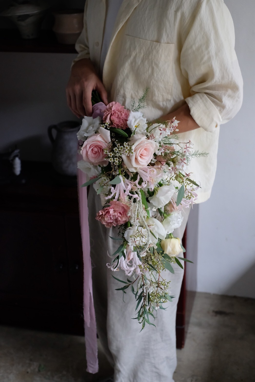 暖流｜瀑布型捧花