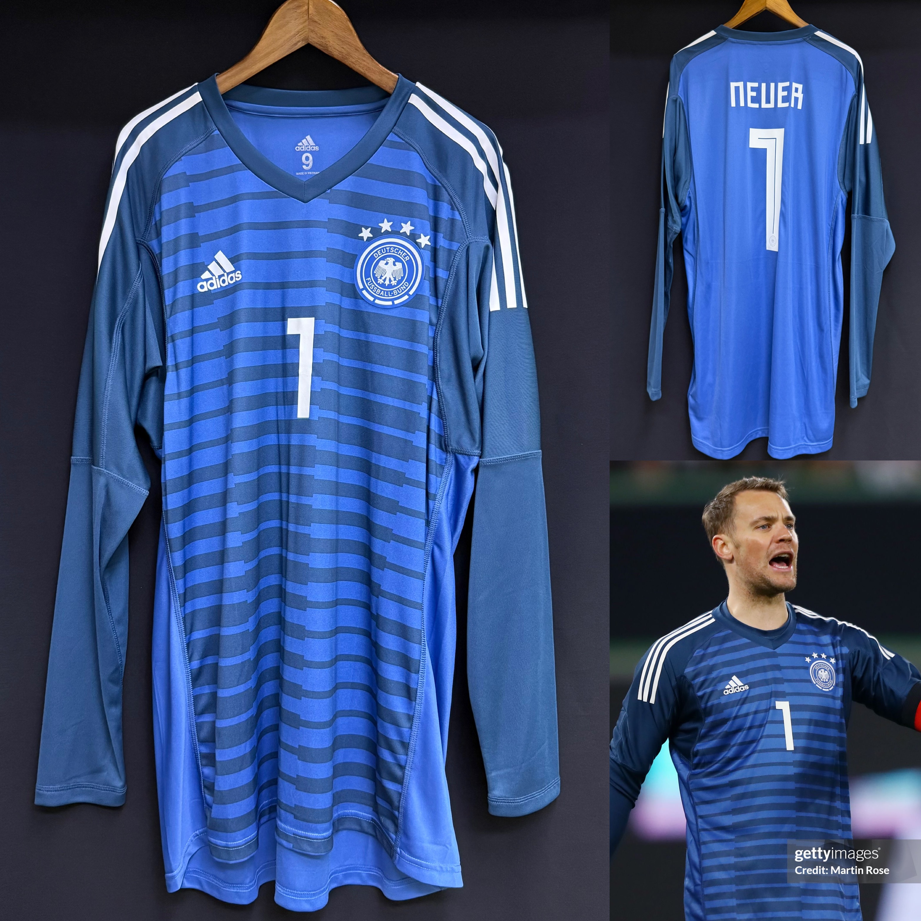 (Match Issue) Germany 2018-2020 Adidas Goalkeeper Match Issue Shirt #1 NEUER