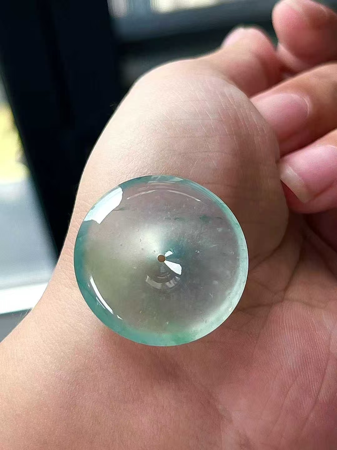 翡翠平安扣 (27.7mm直徑),天然翡翠A玉, 緬甸玉, Jade, Jadeite