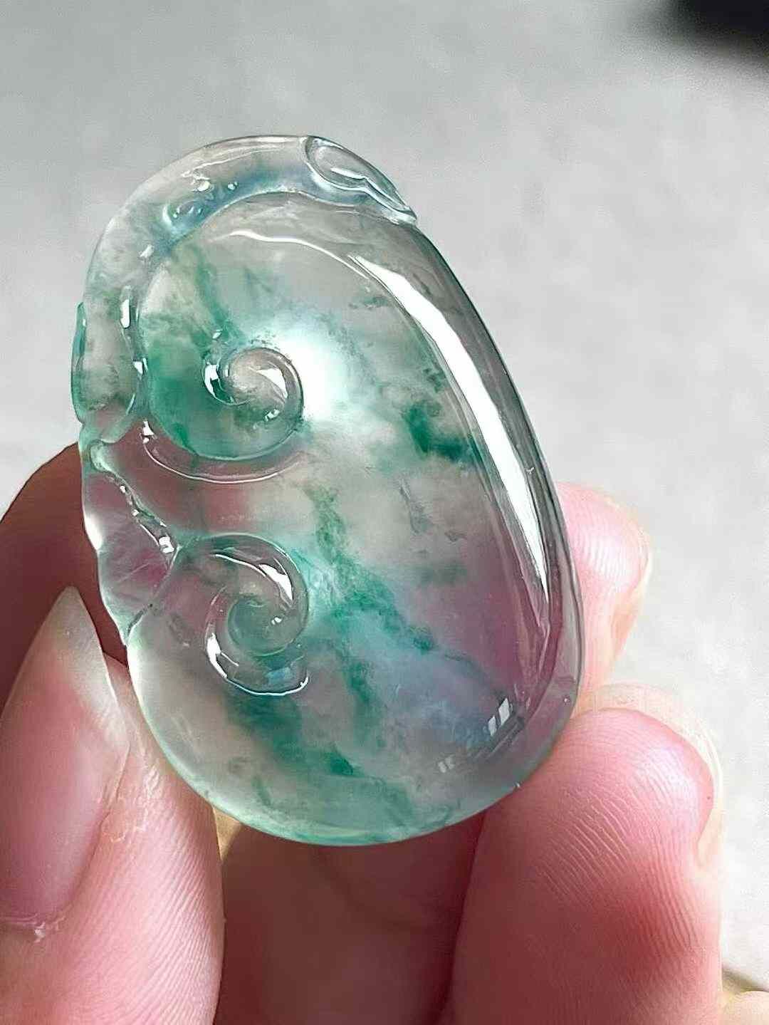 翡翠如意,天然翡翠A玉, 緬甸玉, Jade, Jadeite