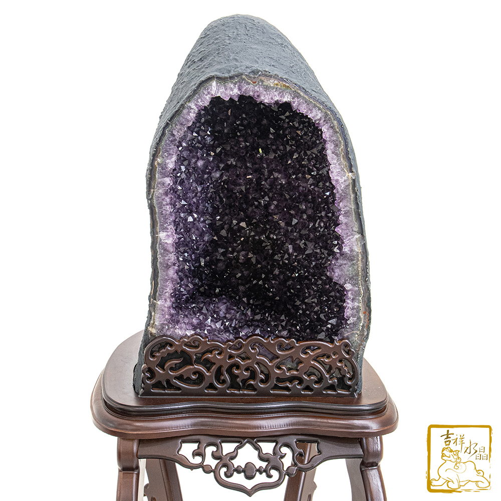 巴西紫水晶洞 61.5kg 官帽 升官發財