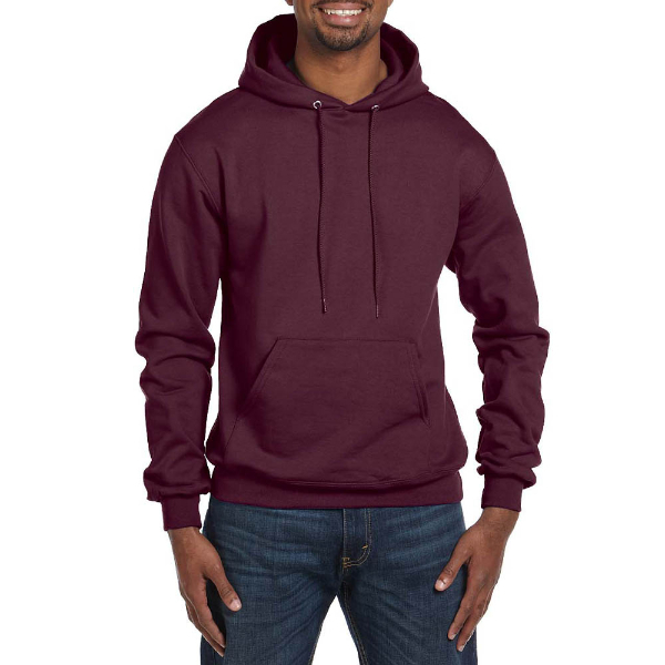 男女款-小C素面內刷毛長袖連帽T重磅9.0-深紅色 (經典美規連帽T/保暖大尺碼)