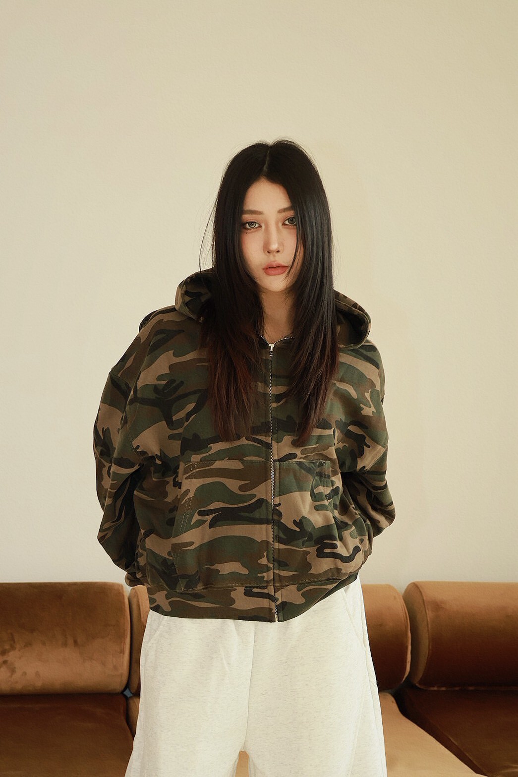 復古美式 迷彩 BOXY #棉外套