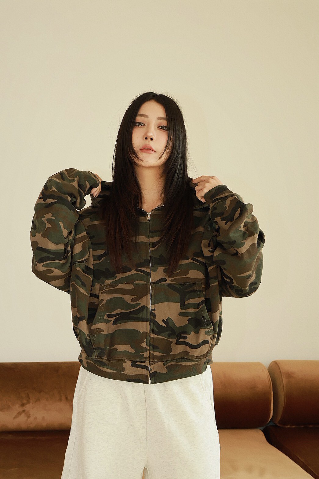 復古美式 迷彩 BOXY #棉外套