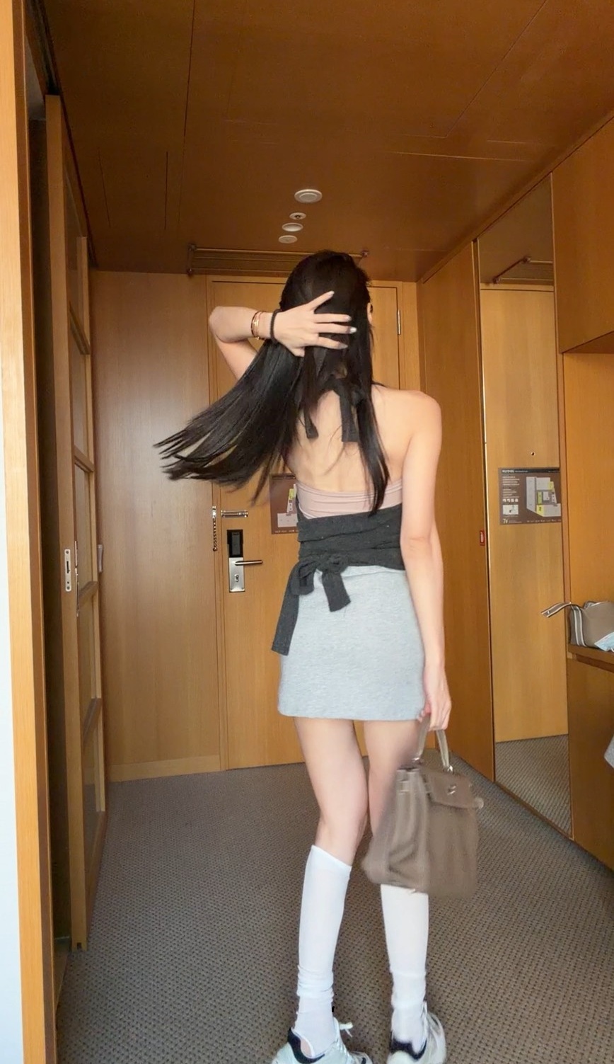 ｜韓國｜繞頸綁帶針織背心*少量現貨*