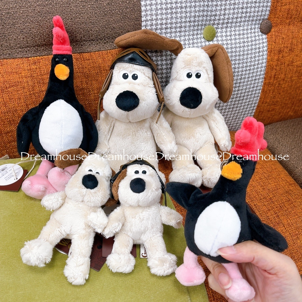 Wallace&Gromit 酷狗寶貝 掌門狗 壞企鵝 狗狗 坐姿娃娃 玩偶 娃娃吊飾 鑰匙圈 掛飾 擺飾