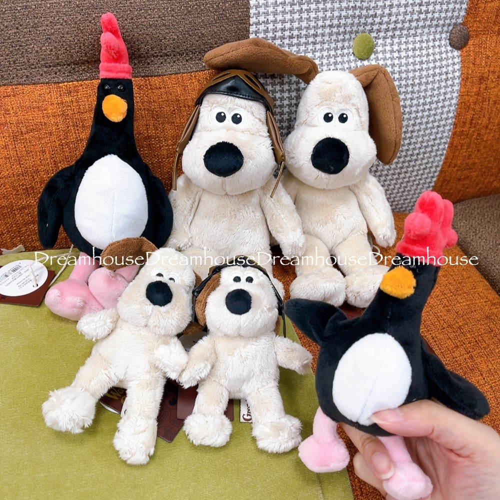 Wallace&Gromit 酷狗寶貝 掌門狗 壞企鵝 狗狗 坐姿娃娃 玩偶 娃娃吊飾 鑰匙圈 掛飾 擺飾
