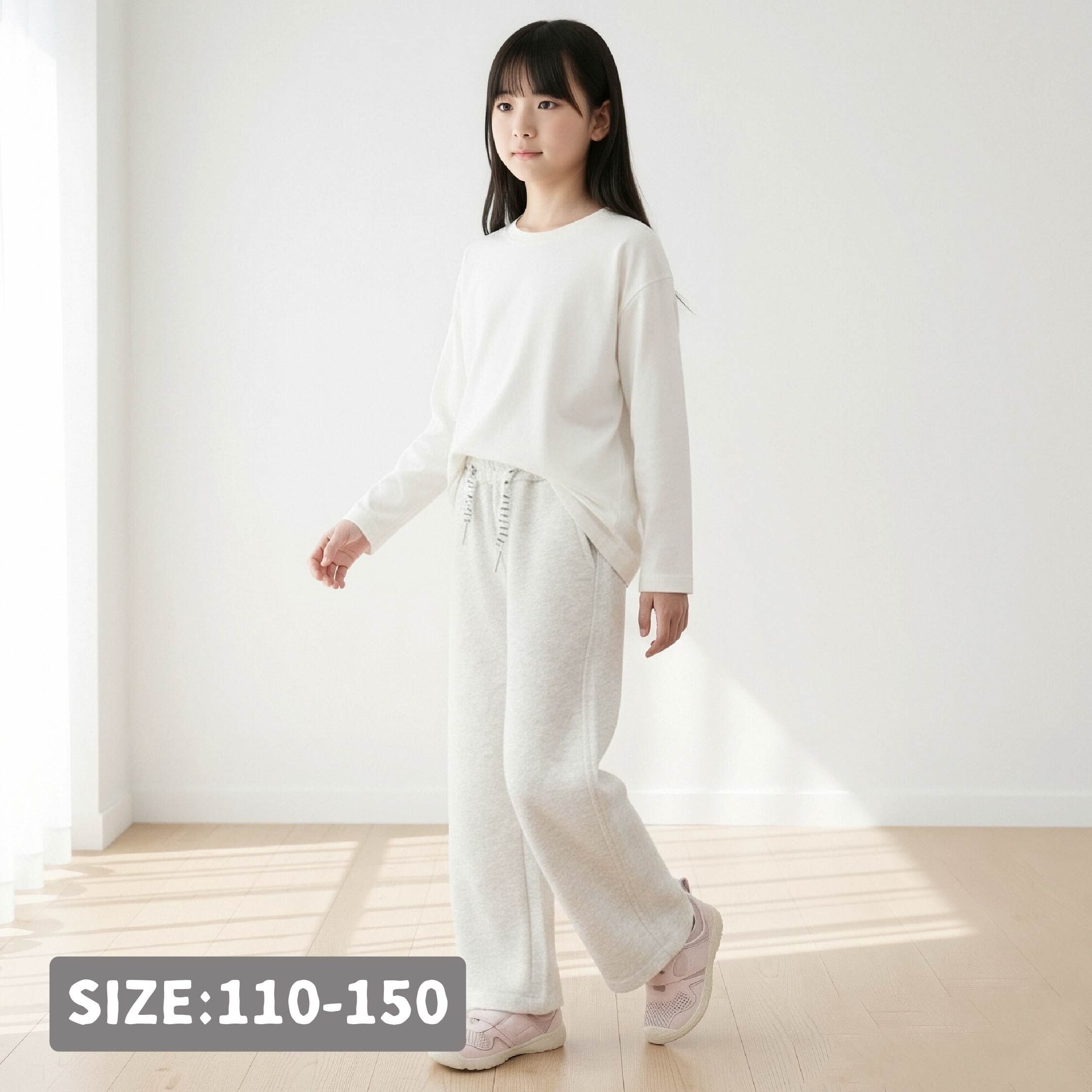 【H55601】舒適棉質寬褲/束口褲