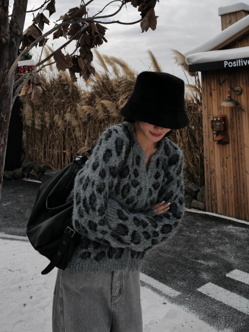 豹紋毛衣開襟外套*3色