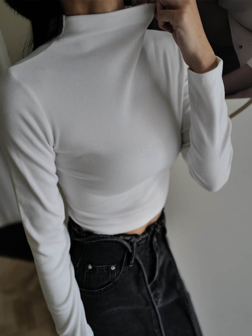 羊絨立領短版上衣*4色