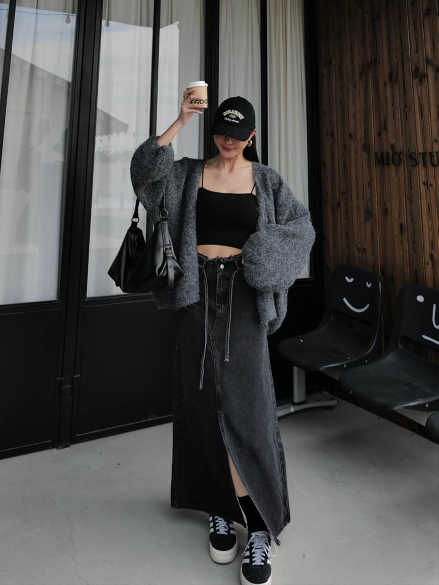 柔毛混毛線開襟衫*5色