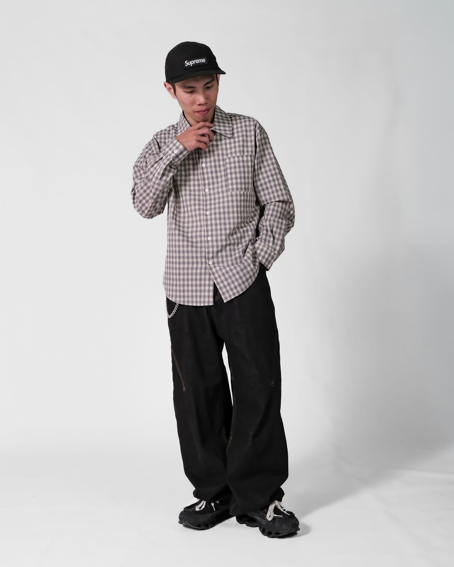 D.CLOSET Boxy 格紋襯衫 寬鬆版型