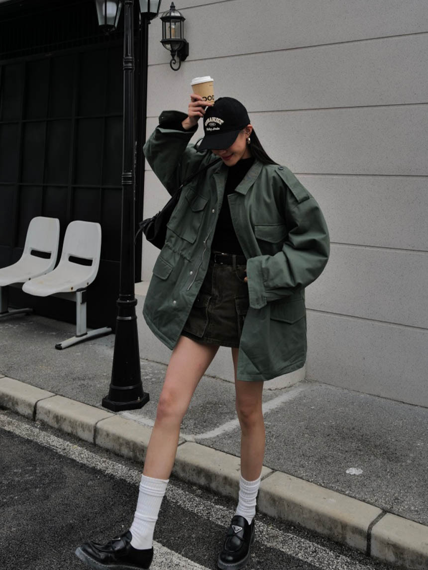 工裝口袋保暖棉服*2色