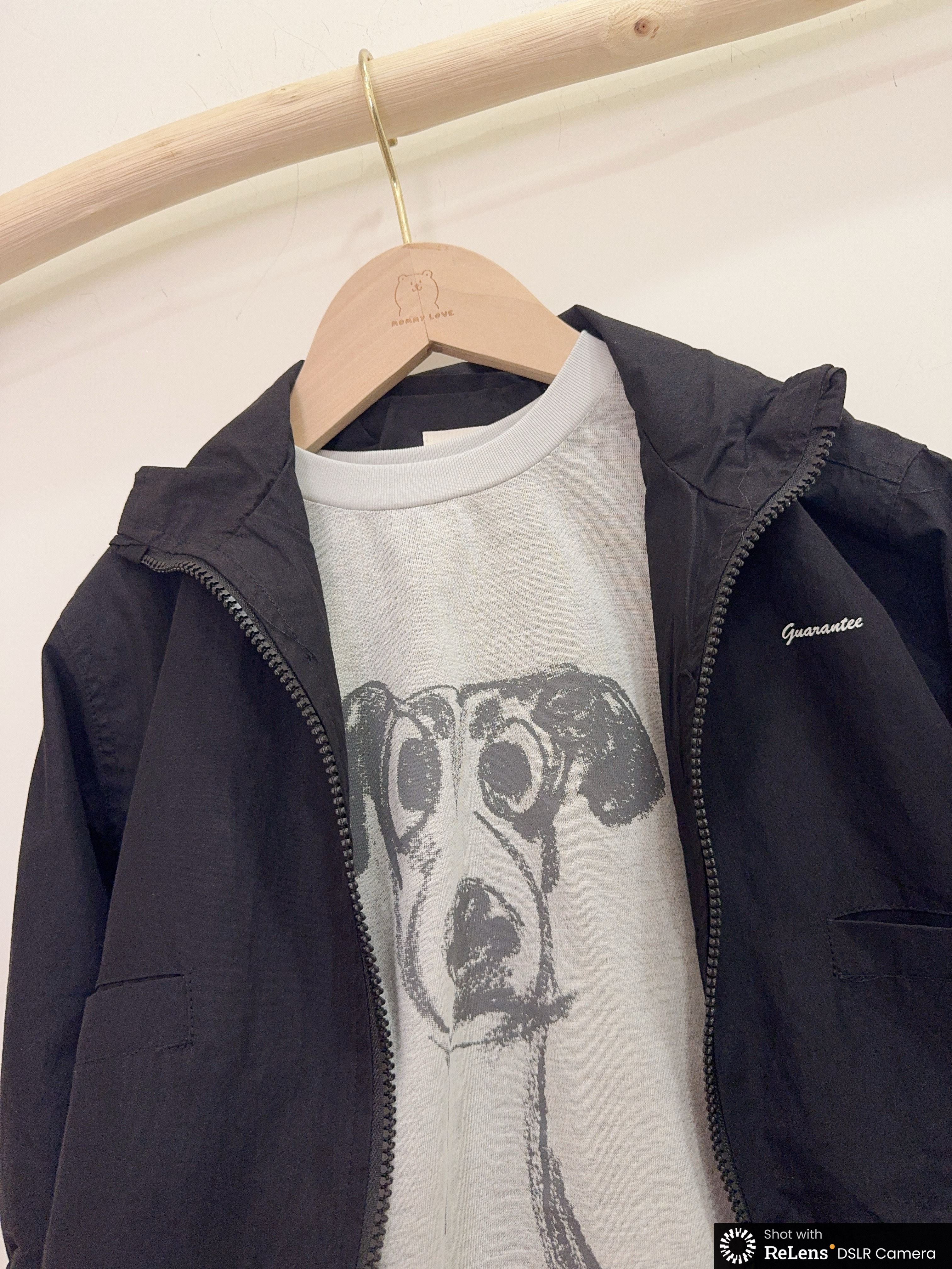 55026b素描狗長袖上衣e03