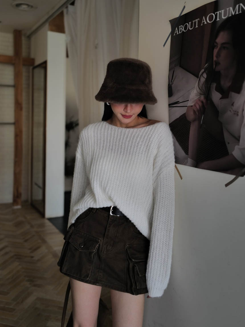 彩色粗針織毛衣*3色