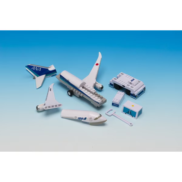 全日空 ANA 飛機+拖板車積木玩具