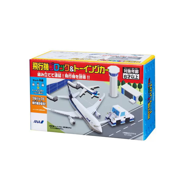 全日空 ANA 飛機+拖板車積木玩具
