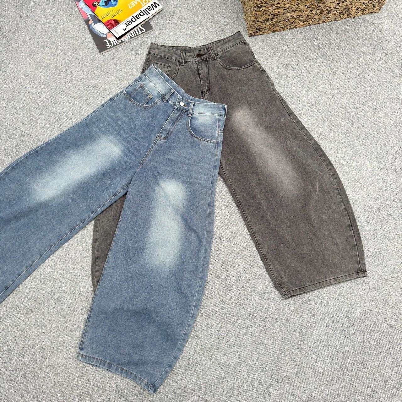 刷白彎刀牛仔褲 81088