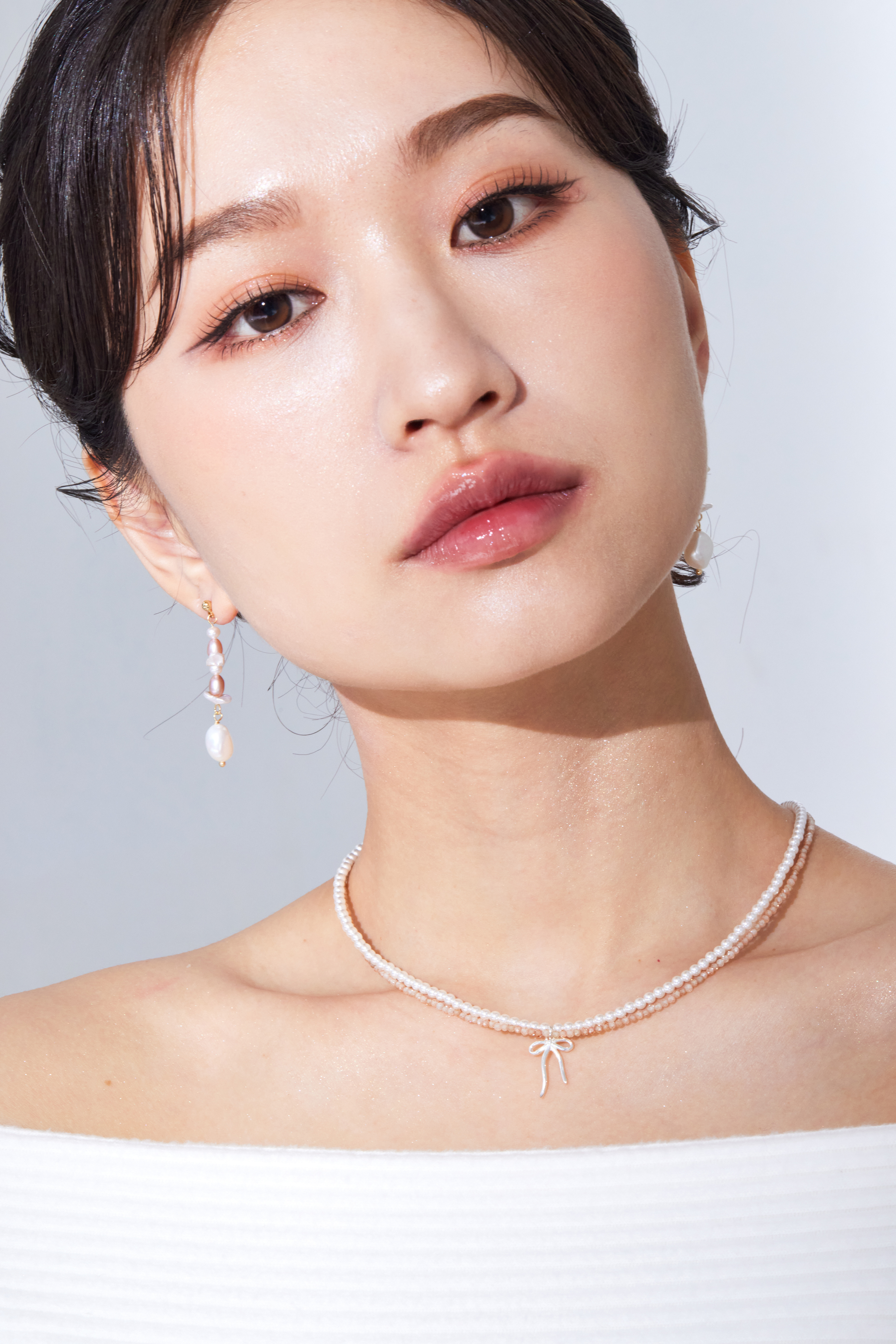 蝴蝶結珍珠項鍊