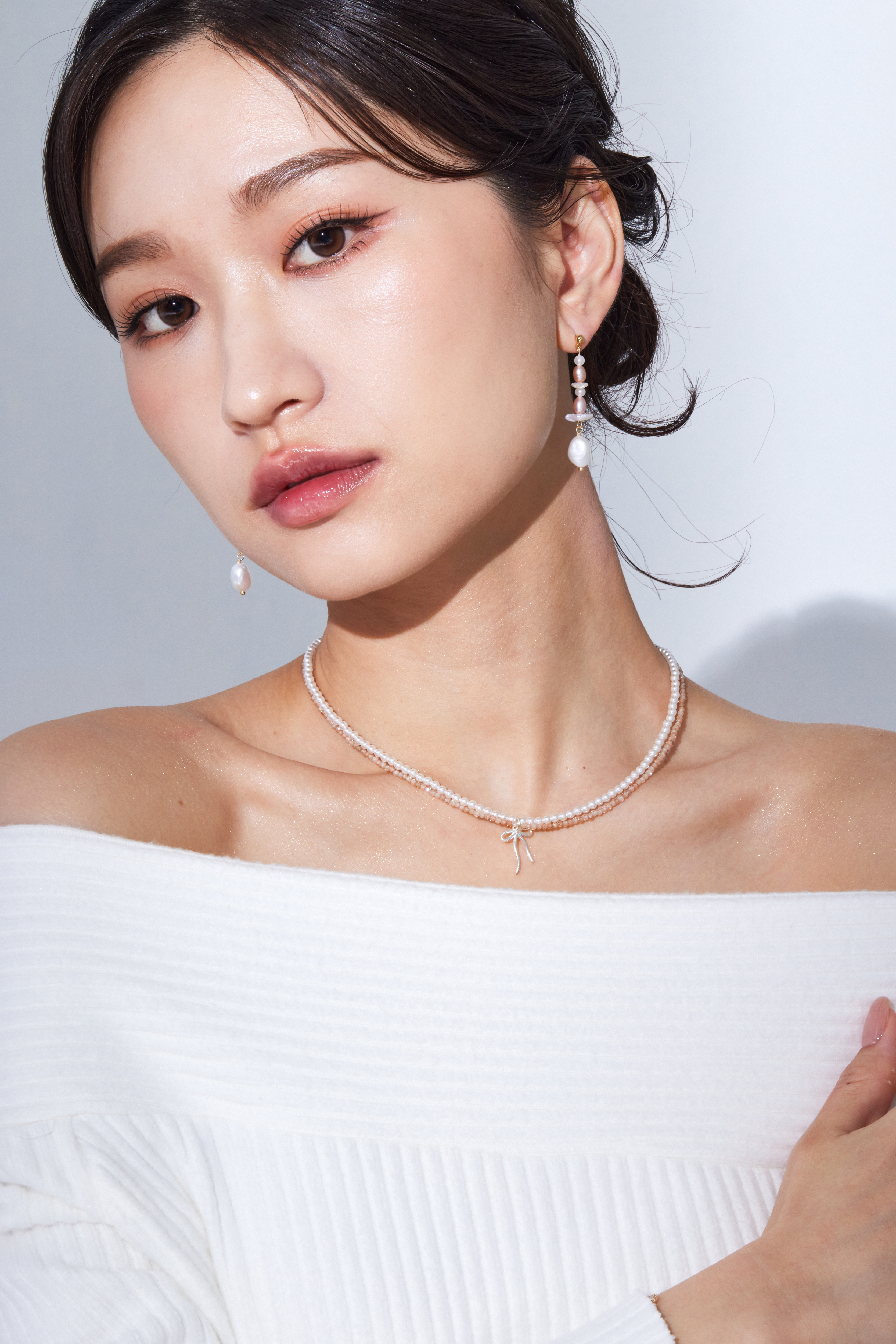 蝴蝶結珍珠項鍊