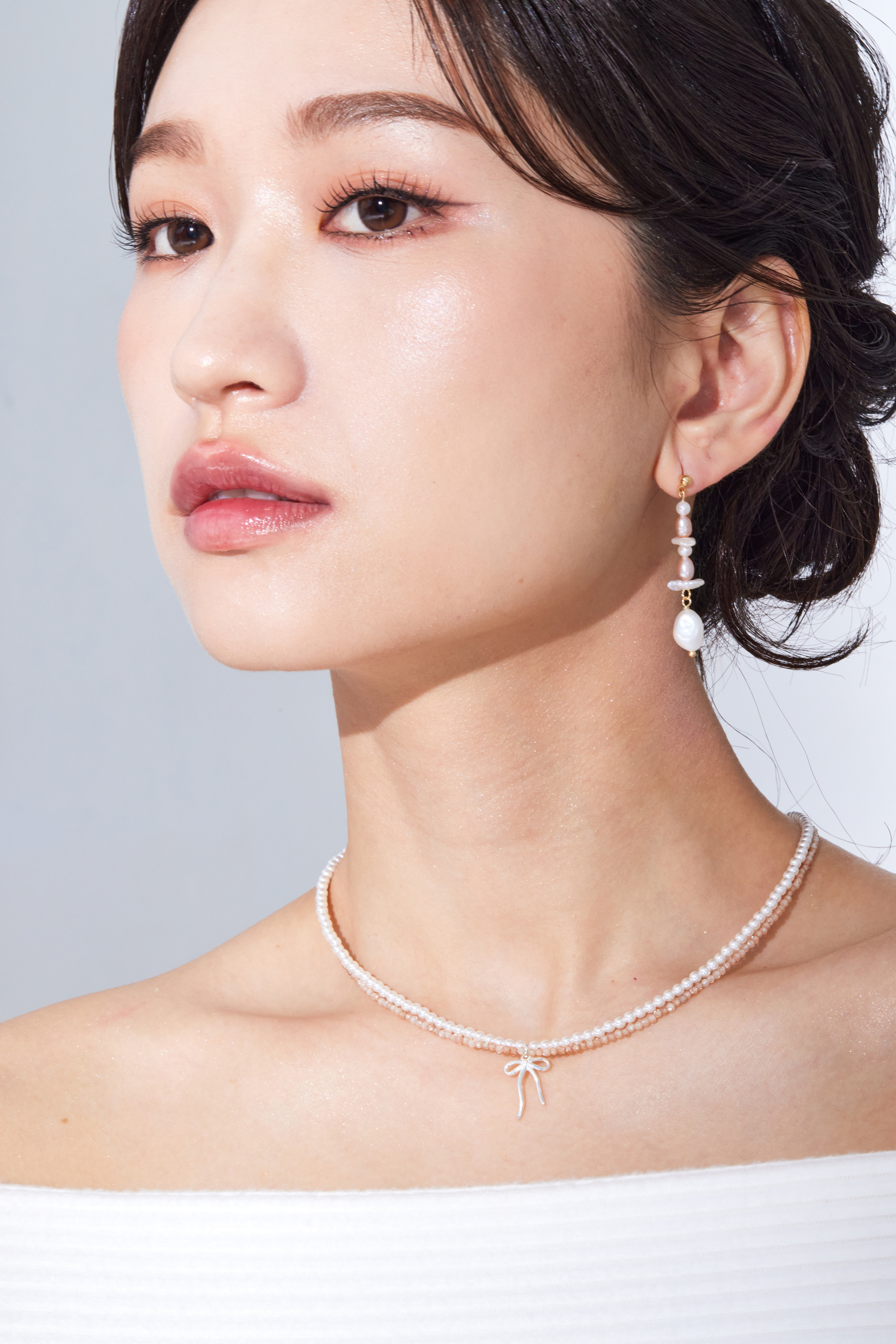 蝴蝶結珍珠項鍊