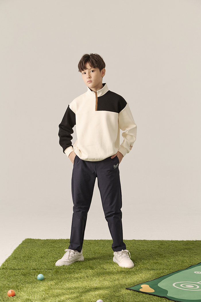 Avant Falcosia  旅行者保暖男童拉鍊衫-復古黑白