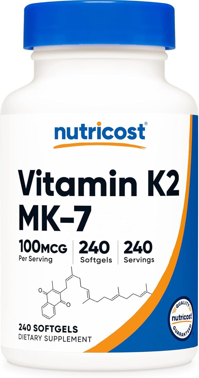 代購 Nutricost, Vitamin K2(MK-7), 100 mcg, 240 Softgels