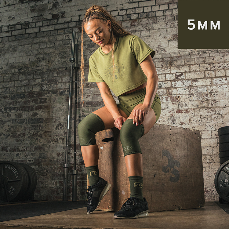 戰志系 - 舉重護膝 (卡其綠)