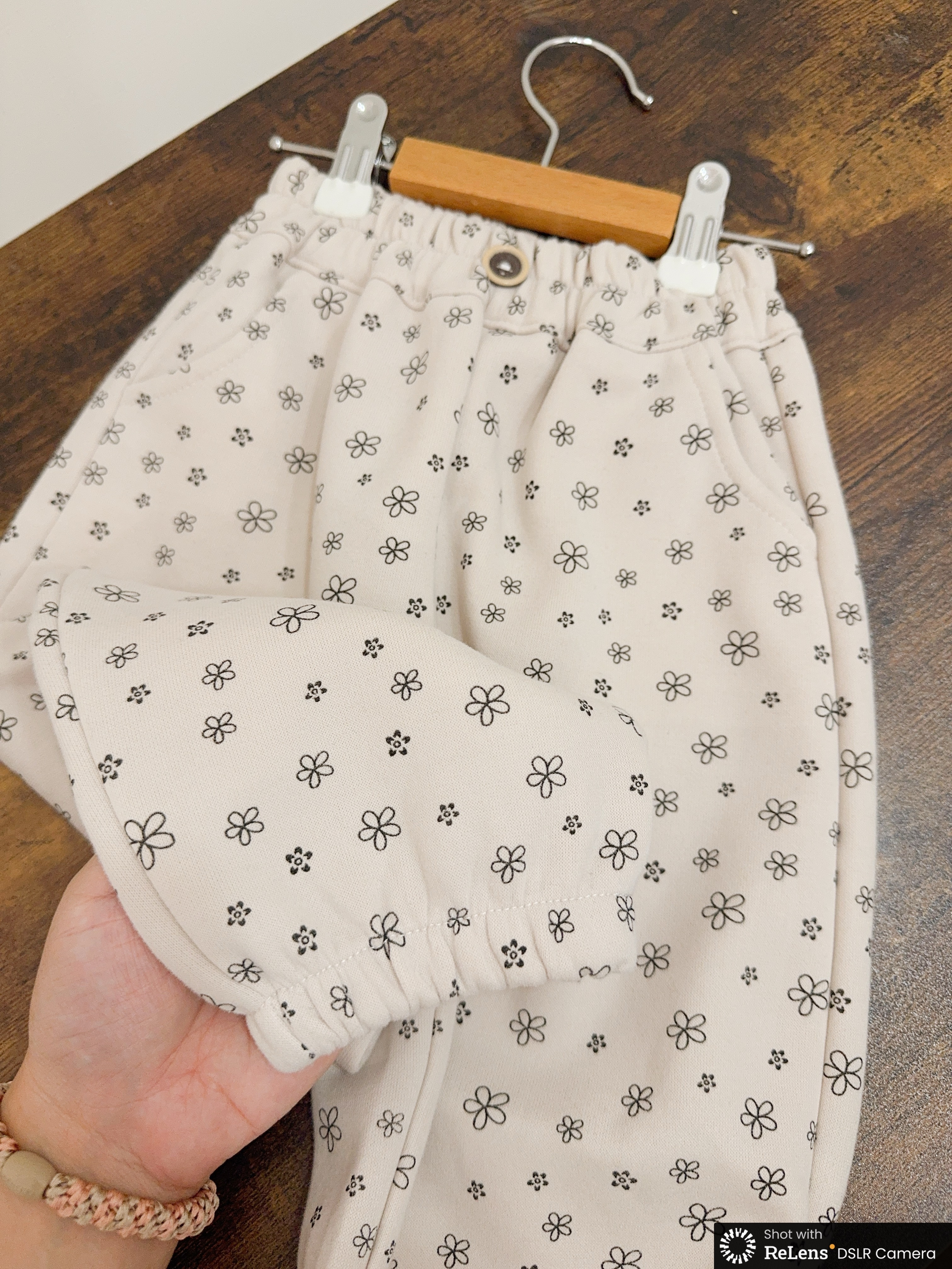 6612花朵縮口棉褲e29