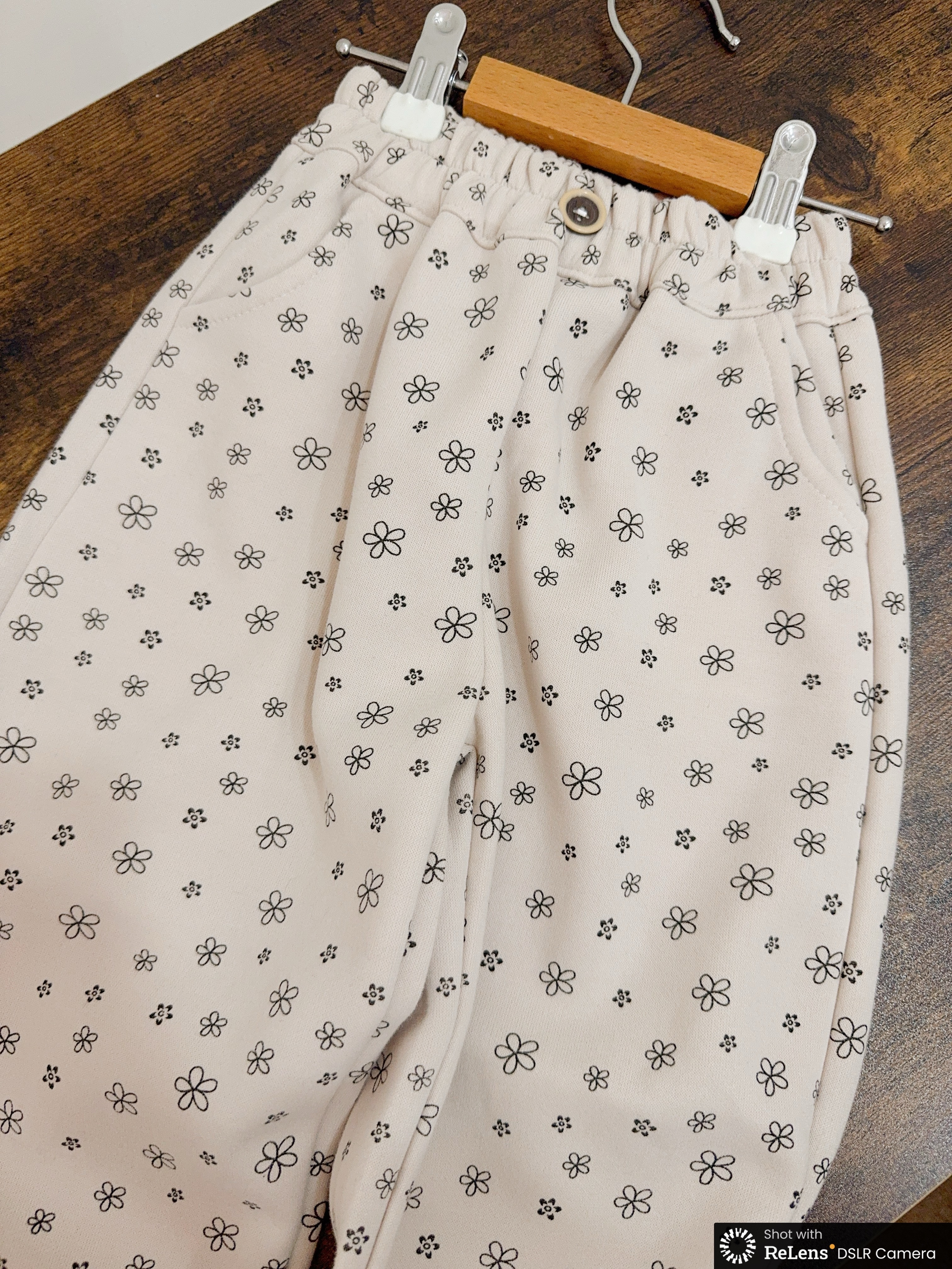 6612花朵縮口棉褲e29