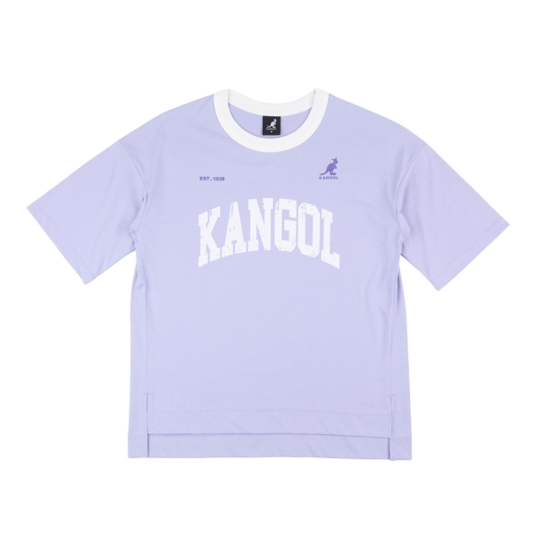 KANGOL 短袖 白綠 紫白 仿舊LOGO 涼感 休閒 上衣 女 6422100500 6422100591