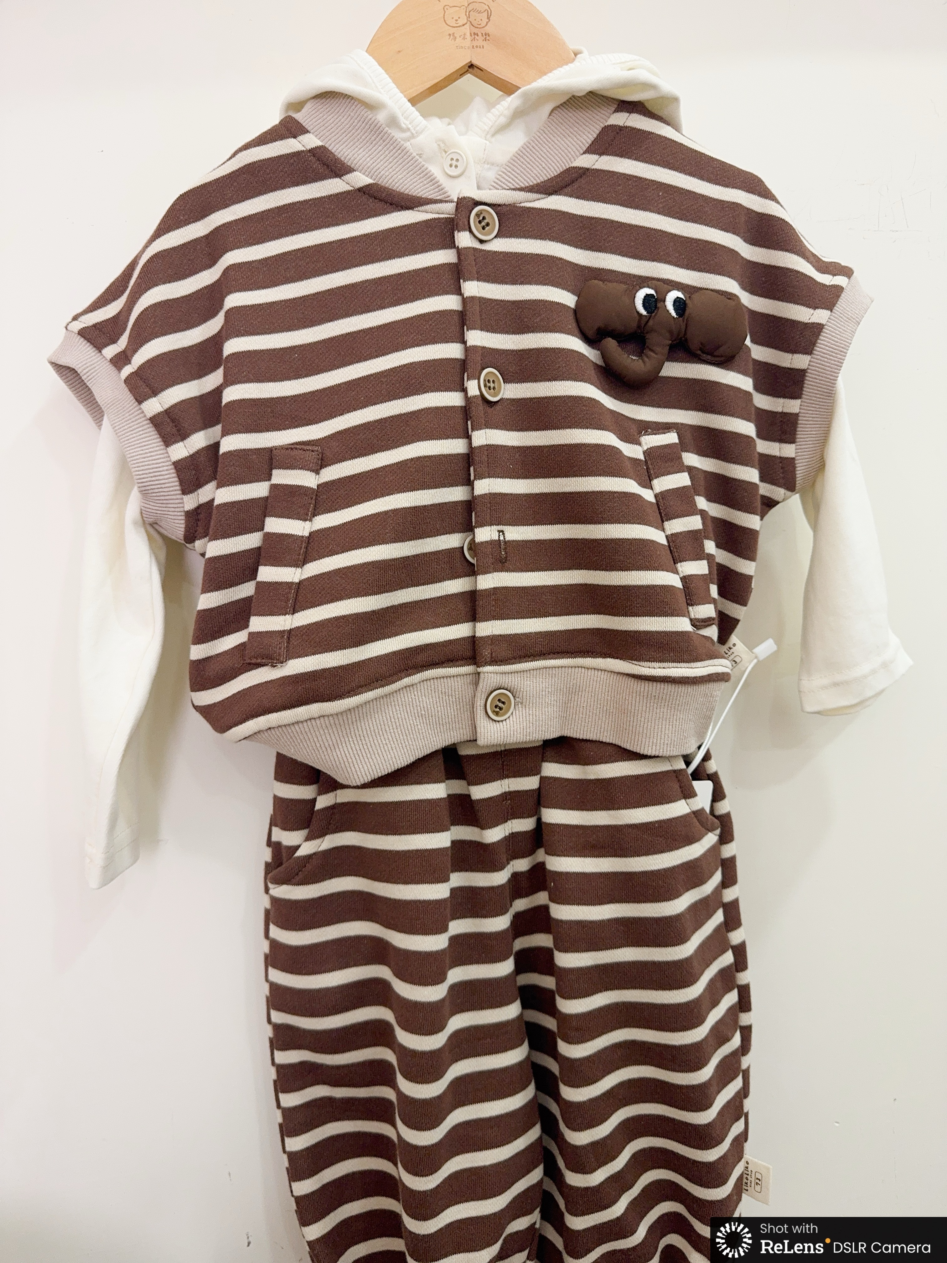 3510大象條紋三件套裝