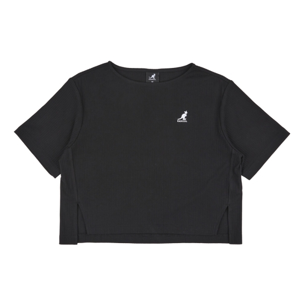 KANGOL 短T 黑 白 小LOGO 短版 寬鬆 短袖 女 6422100720 6422100700