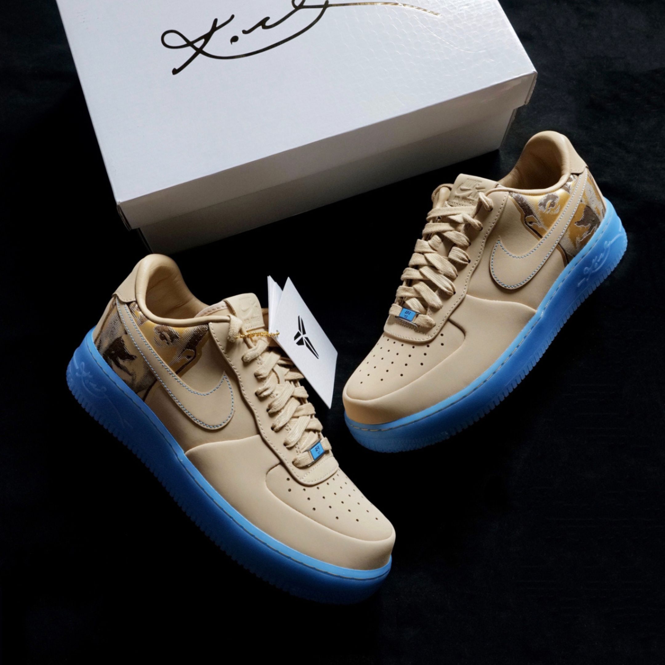 NICEDAY 代購 Nike Air Force 1 x Kobe Bryant 科比 老大 紀念 奶茶 棕色 水晶底 IH1018-200