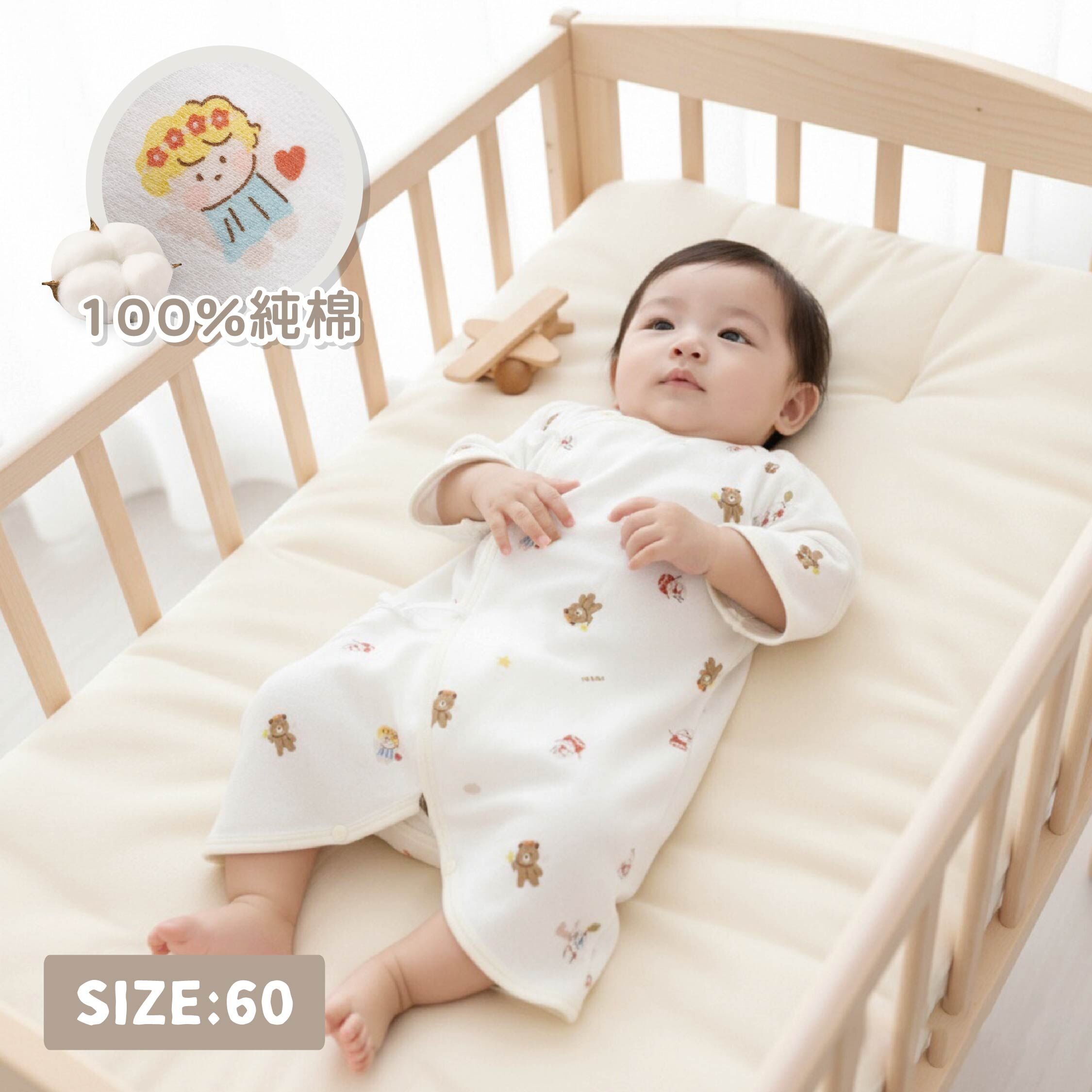 【JB0530】MIT原創純棉天使小熊蝴蝶衣