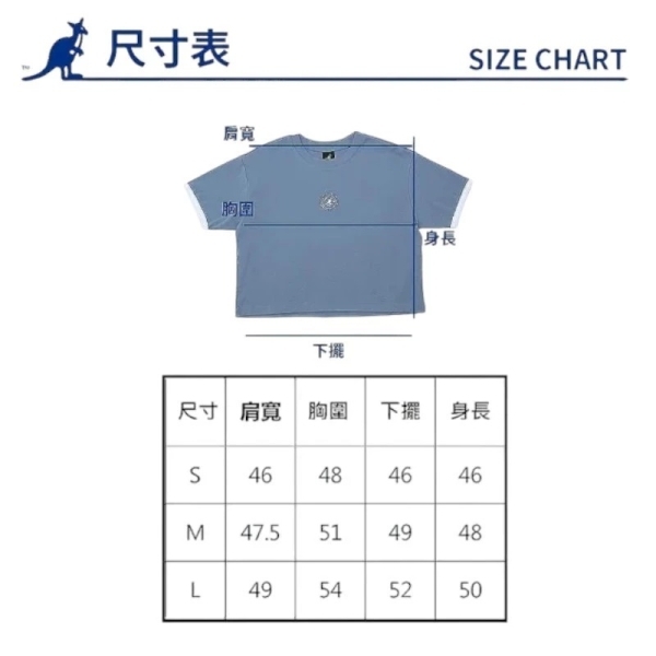 KANGOL 白 綠 藍 落肩 寬短版 燙印胸前LOGO 女 6422101101 6422101171 6422101181