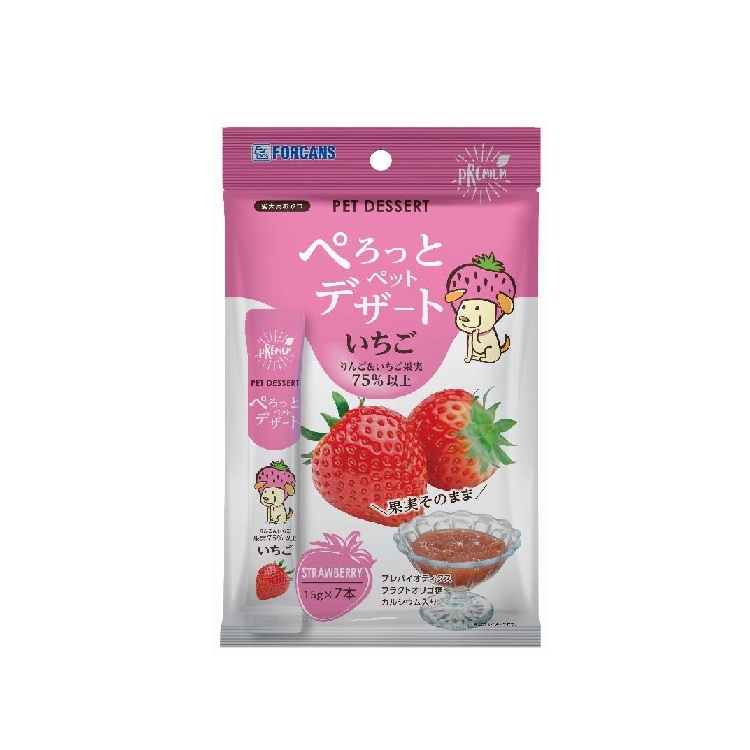 Forcans 有機果實 愛犬用 士多啤梨味 雪芭甜品 15gx7本