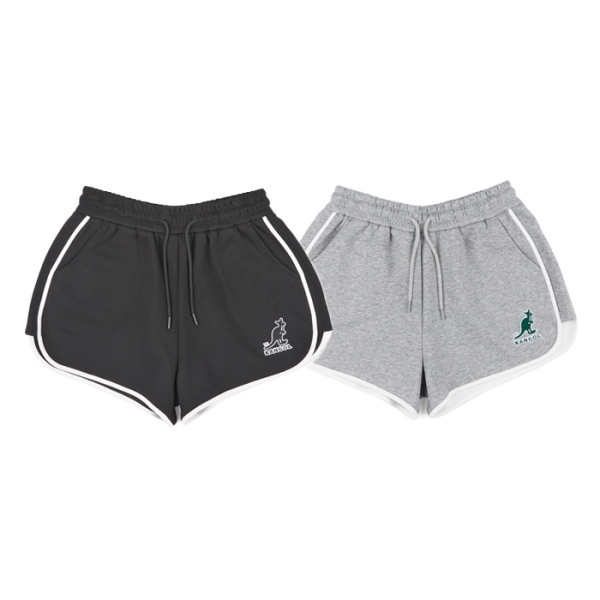 KANGOL 短褲 黑 灰 滾邊 真理褲 棉短褲 女 6422150111 6422150120